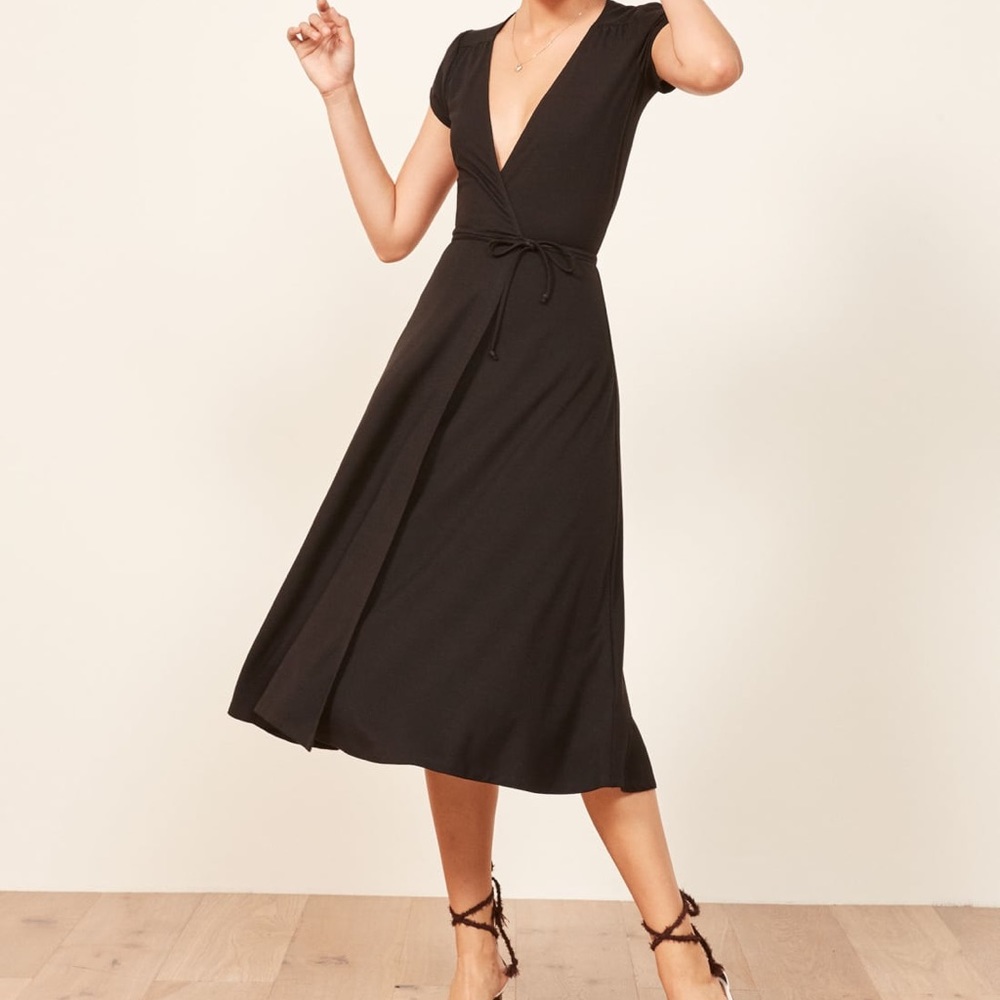 Reformation Jeans Wrap Dress